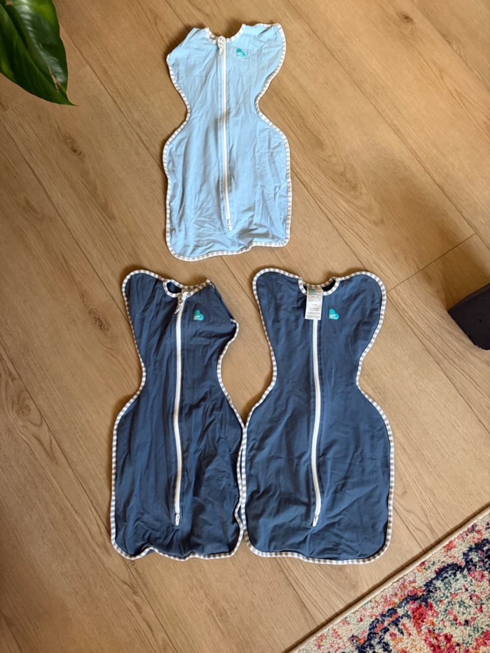 Love to dream Baby Swaddle Sacks - Light Blue & Navy (Set of 3)